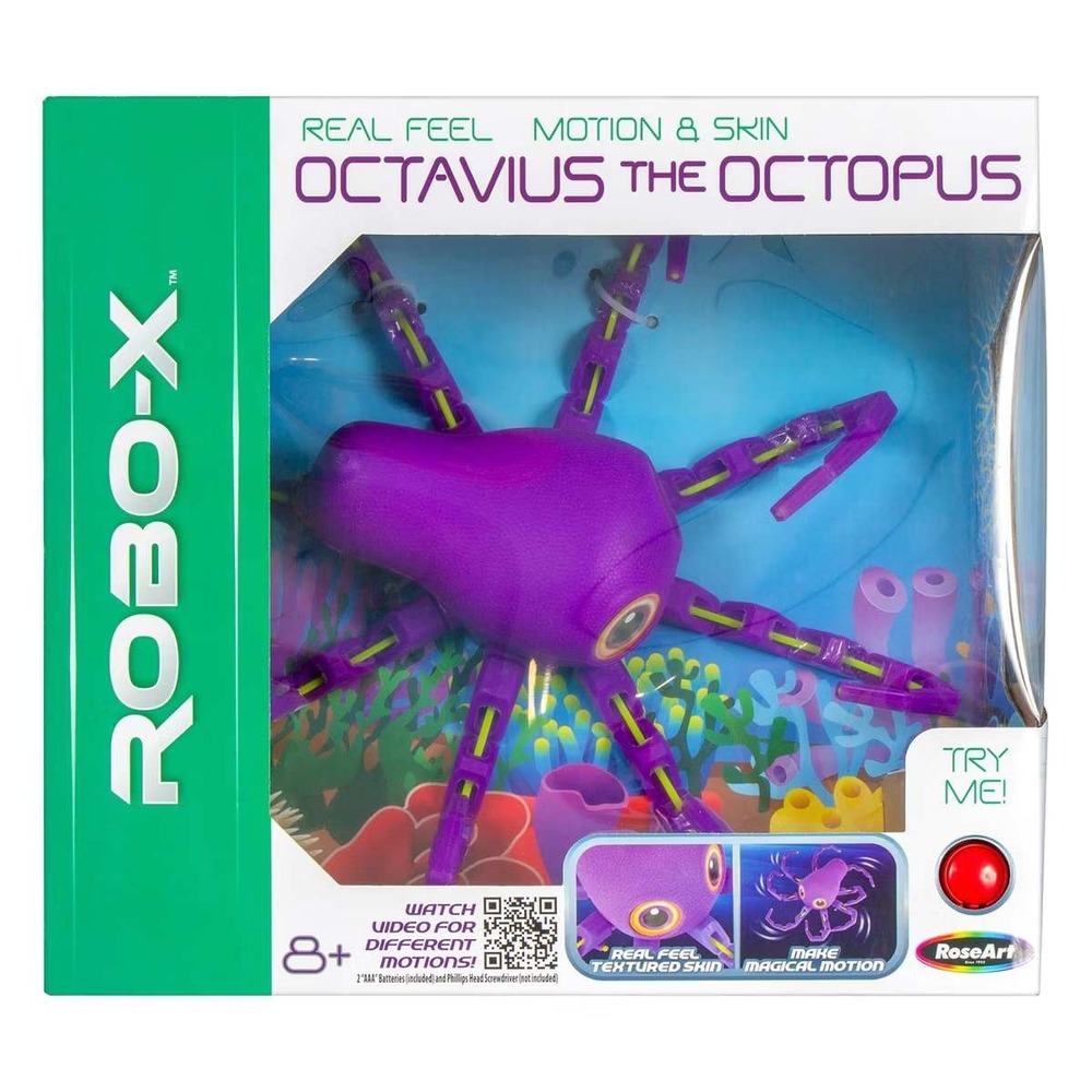 RoseArt Robo-X Octavius the Octopus Purple Robotic Toy‎ Real Feel Motion 77102